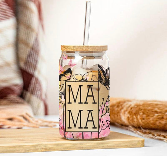 Glasstumblr mit Design MAMA