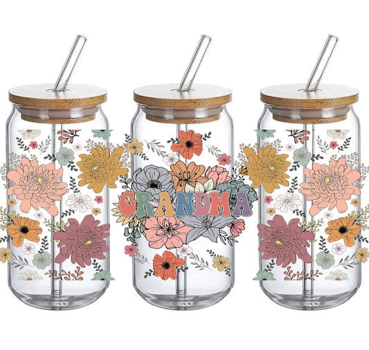 Glasstumblr mit Design GRANDMA