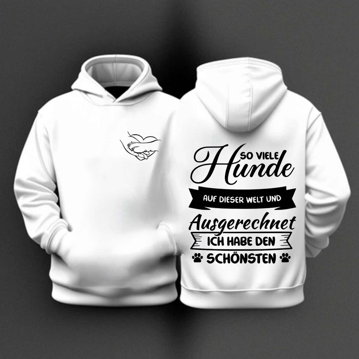 Hoodie mit Schriftzug So viele Hunde auf dieser Welt und Ausgerechnet ich hab den Schönsten