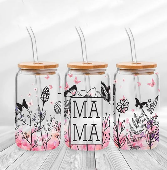 Glasstumblr mit Design MAMA