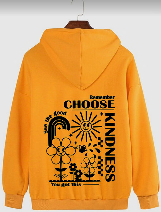 Hoodie mit Print Remember choose kindness