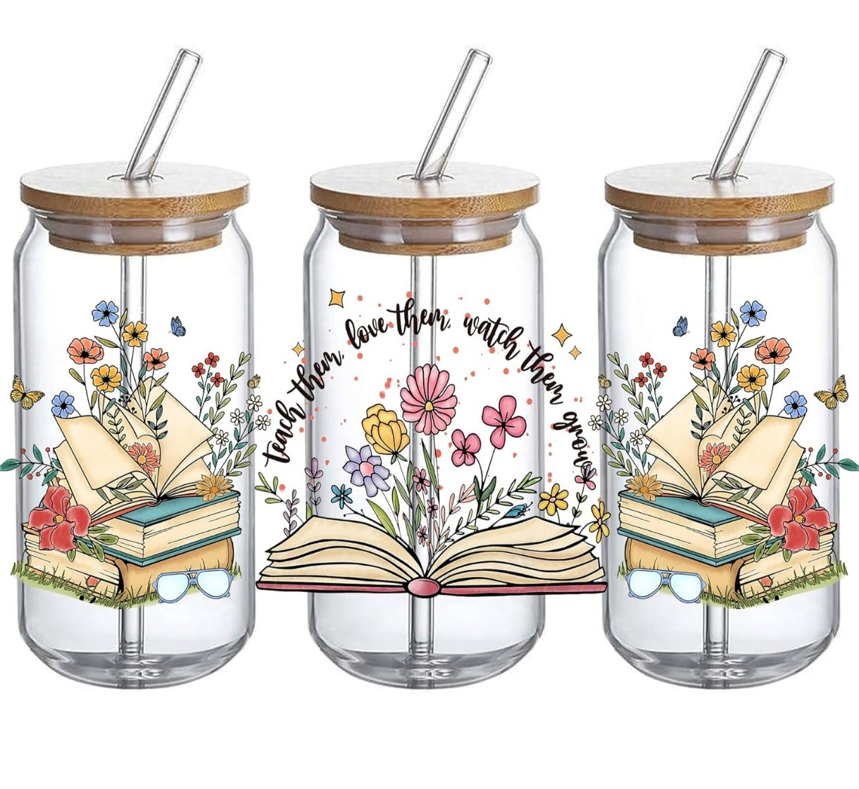 Glasstumblr mit Bookdesign
