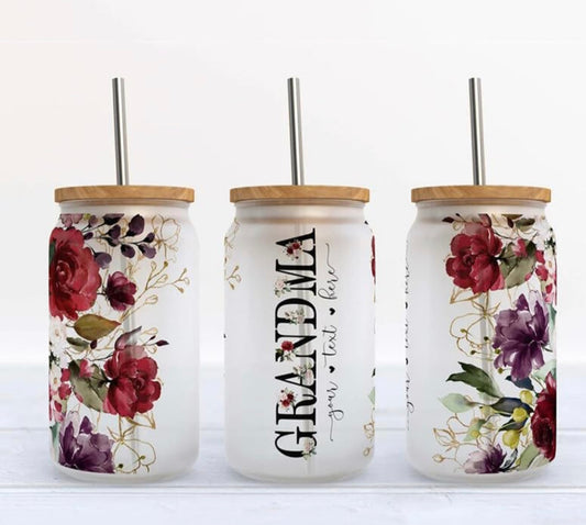 Glasstumblr mit Design GRANDMA