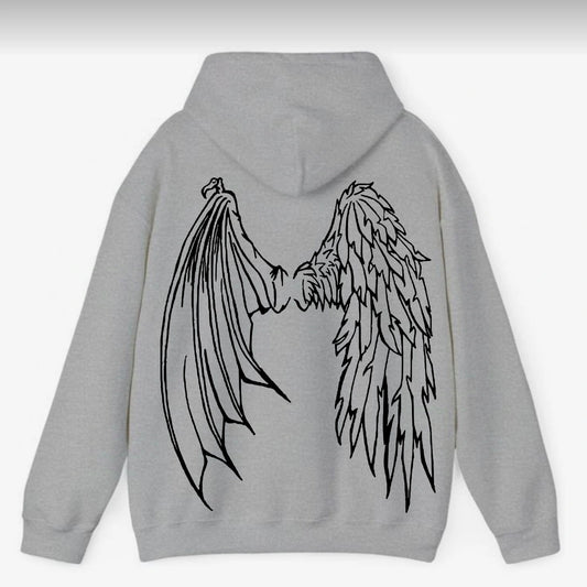 Hoodie mit Devil & Angel Wings