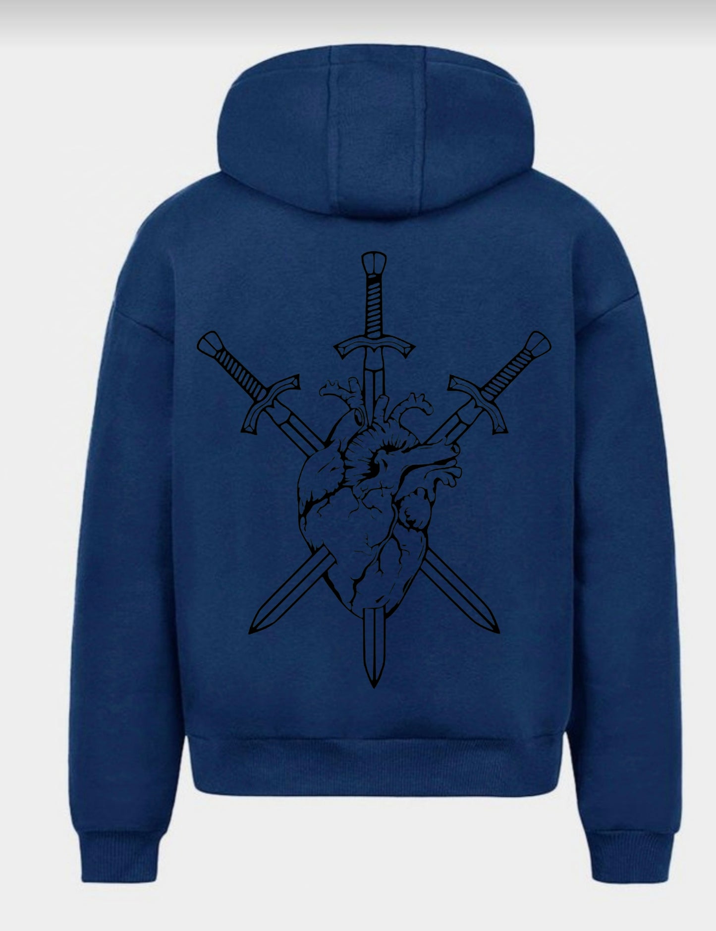 Hoodie mit Printdesign Schwert