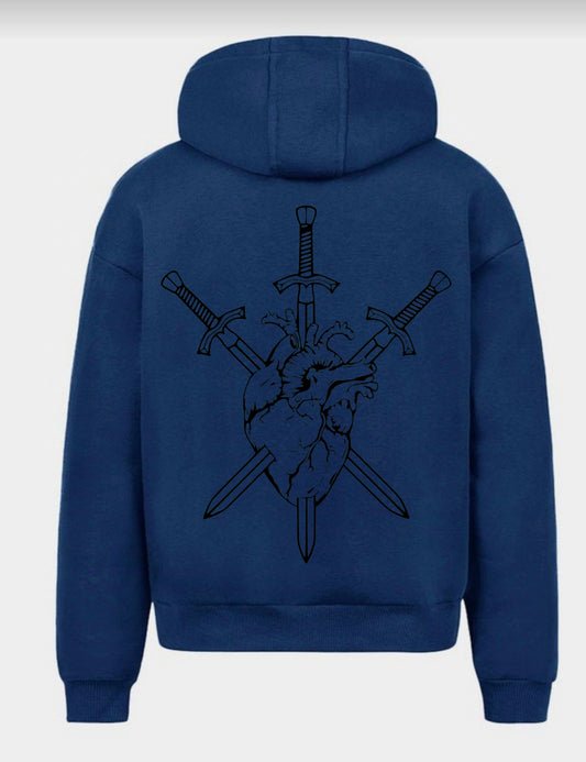 Hoodie mit Printdesign Schwert